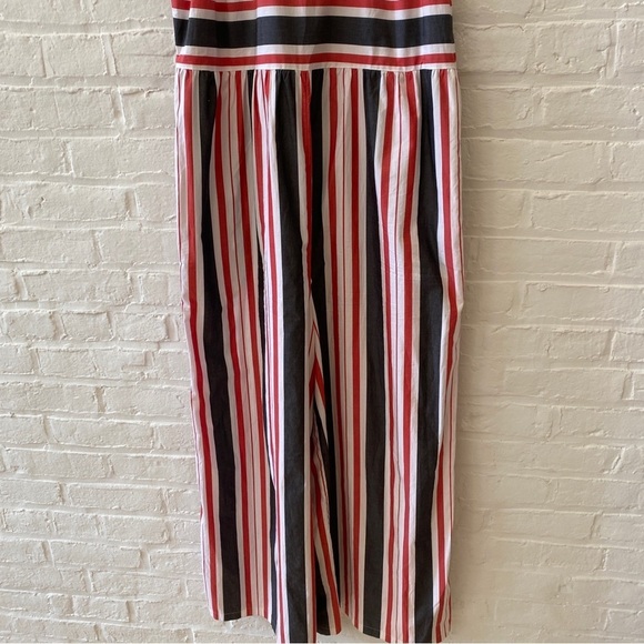 Anthropologie || Maeve Striped Wide-Leg Jumpsuit Red White Large - Picture 4 of 11